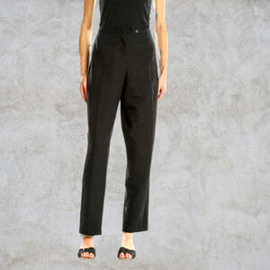 MORTON BERNARD | NWT 90s Vintage Black Polyester Trousers Size 10